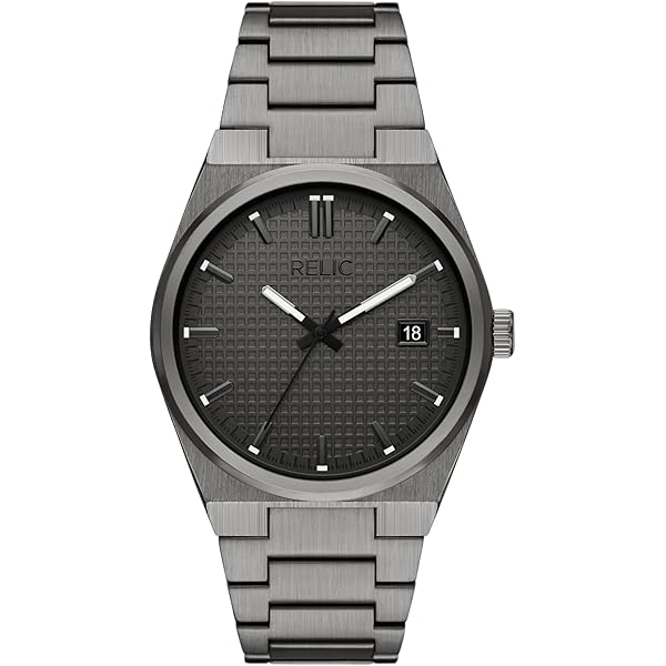 Amazon.com: RELIC Men's Jaden Three-Hand Date Silver-Tone Alloy
